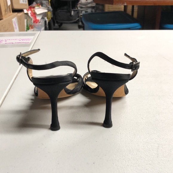 Jimmy Choo Black Satin Sandals size 7 - Picture 4 of 7